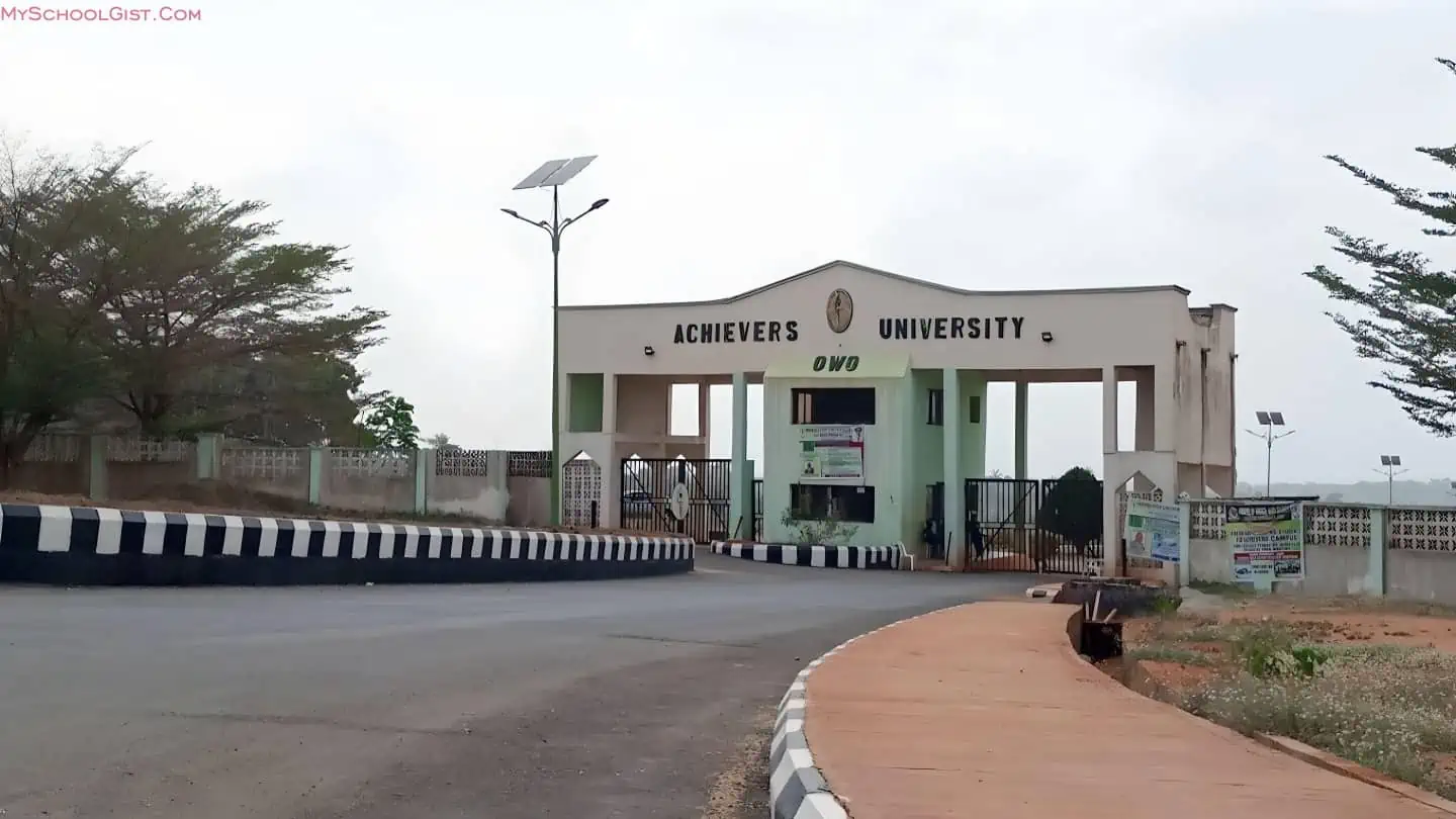 Achievers University, Owo School Fees | Undergraduate Programmes 1 Achievers University, Owo School Fees Schedule
