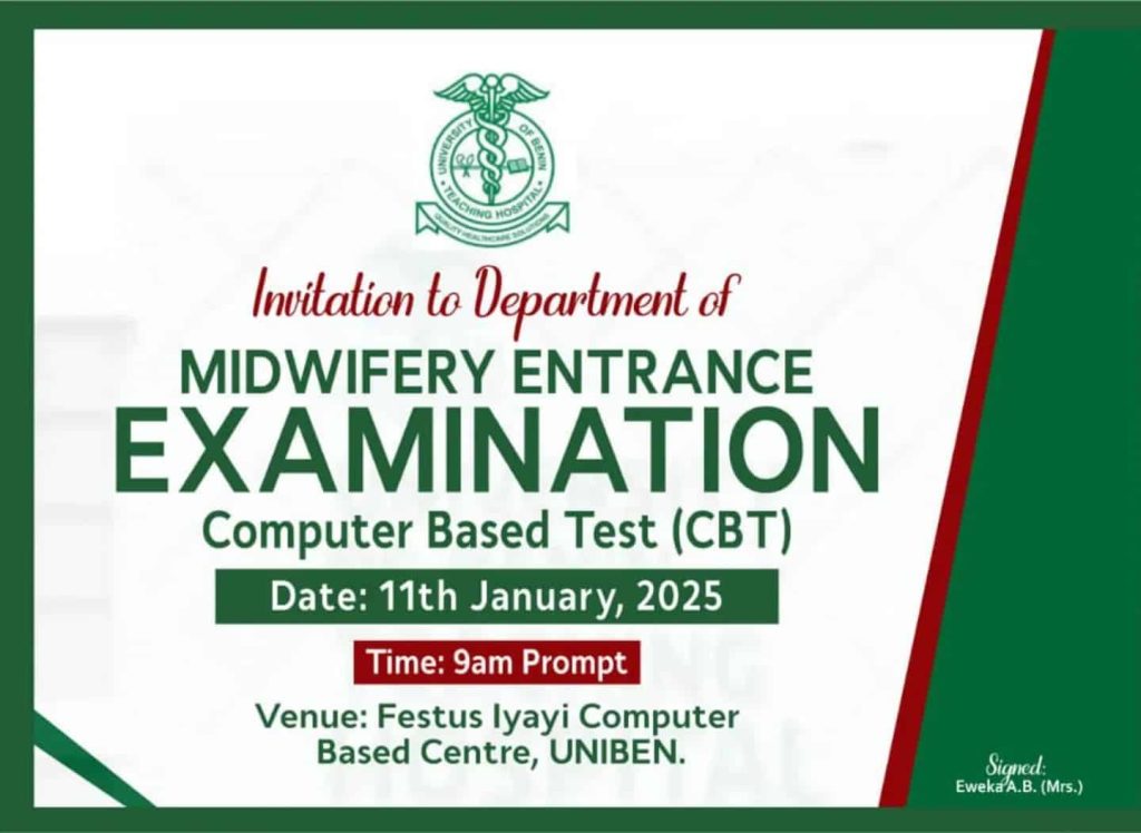 UBTH Midwifery Programme Entrance Examination 2025 21 UBTH Midwifery Programme Entrance Examination 2025