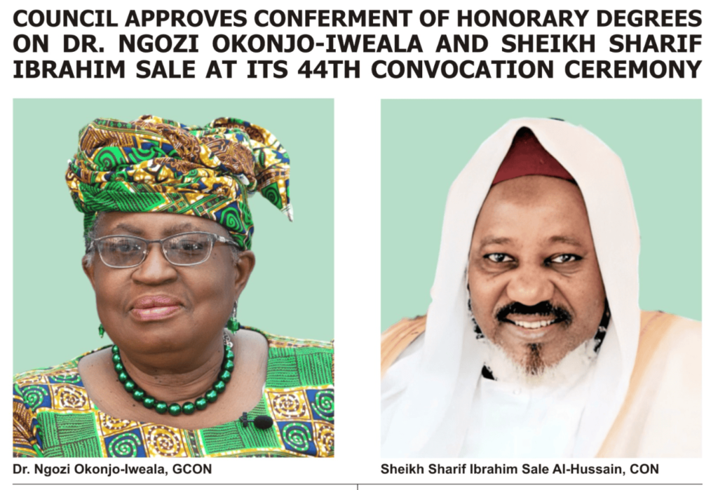 ABU 44th Convocation Honorary Degrees Recipients