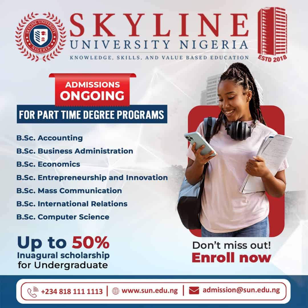 Skyline University Part-Time Degree Admission Form 2024/2025 1 Apply for Part-Time Degree Programmes at SUN