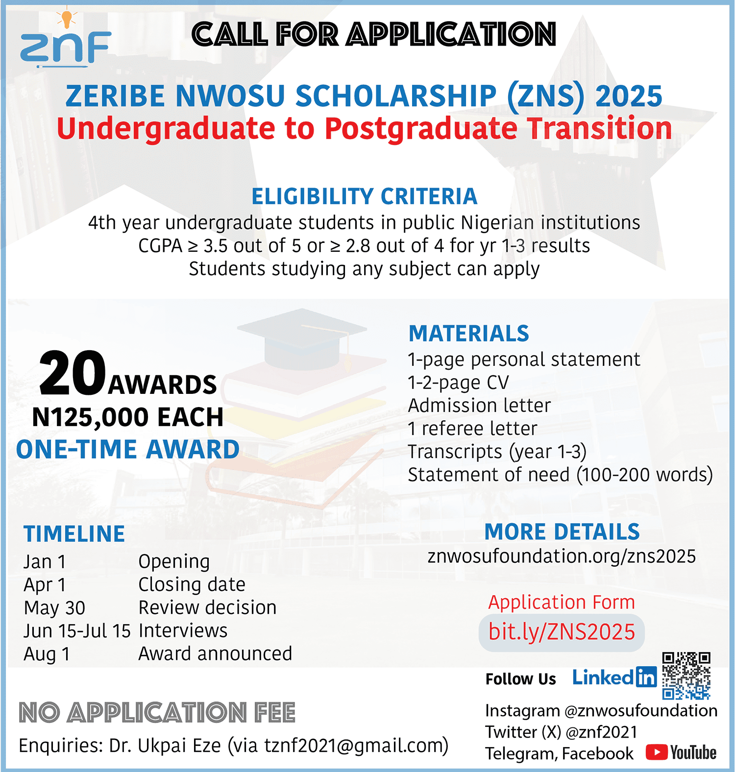 Zeribe Nwosu Scholarship 2025 for Undergraduates 1 Apply for the Zeribe Nwosu Scholarship 2025