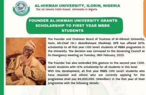 1 Founder Al Hikmah University Grants Scholarship 2025 768x500