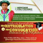 Heritage Poly 16th Matriculation & 14th Convocation Ceremony 2025