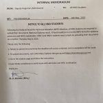 NOTICE TO ALL HND STUDENTS ON NYSC MOBILIZATION