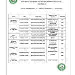 Ogun State BECE JSS 3 Examination Time Table