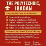 RENAMING THE POLYTECHNIC, IBADAN: A RISK TO ITS LEGACY AND VALUE