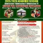 AKSU releases Part-time degree admission form, 2025/2026